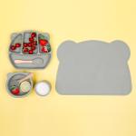 Children Dinnerware Plate Bowls Kid Toddler Feeding Divided Silicon Suction Baby