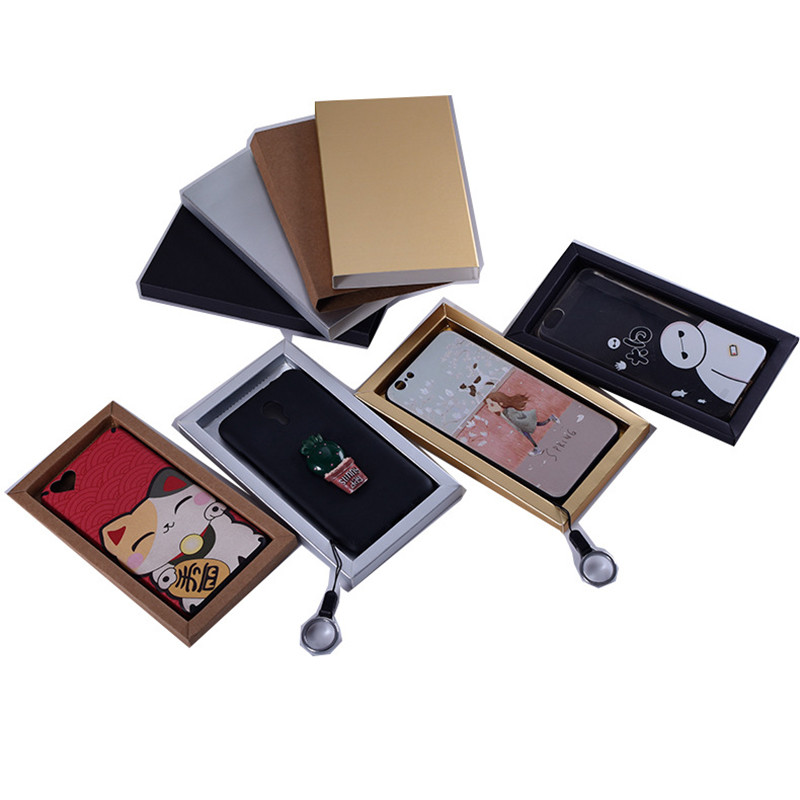 Colorful Rectangle Mobile Case Packaging Box Rigid Kraft Paper