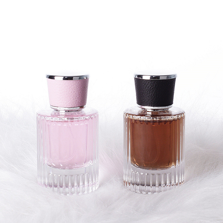 New 50ml Vertical Stripe Perfume Bottle Bayonet Spray Perfume Subpackage Bottle With Cap Perfume Bottle Senior