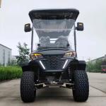 Silver Gray Off Road Electric Golf Cart Can Ride Four People Supports Customized