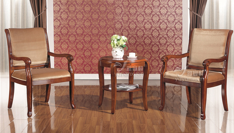 Small Round Meeting Table Of Solid Wooden Material In Chinese Supplier (YW-40)