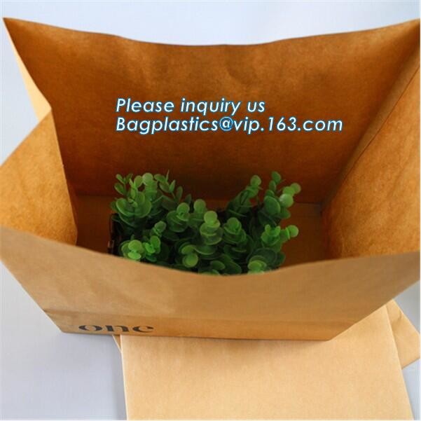 zipper. ziplock, Custom printed paper bread bags use for food packaging,Open Top Kraft Paper Laminated Foil Lined Flat B