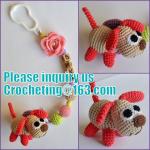 wood bead pacifier clip, non-toxic, baby shower gift, dummy holder, amigurumi
