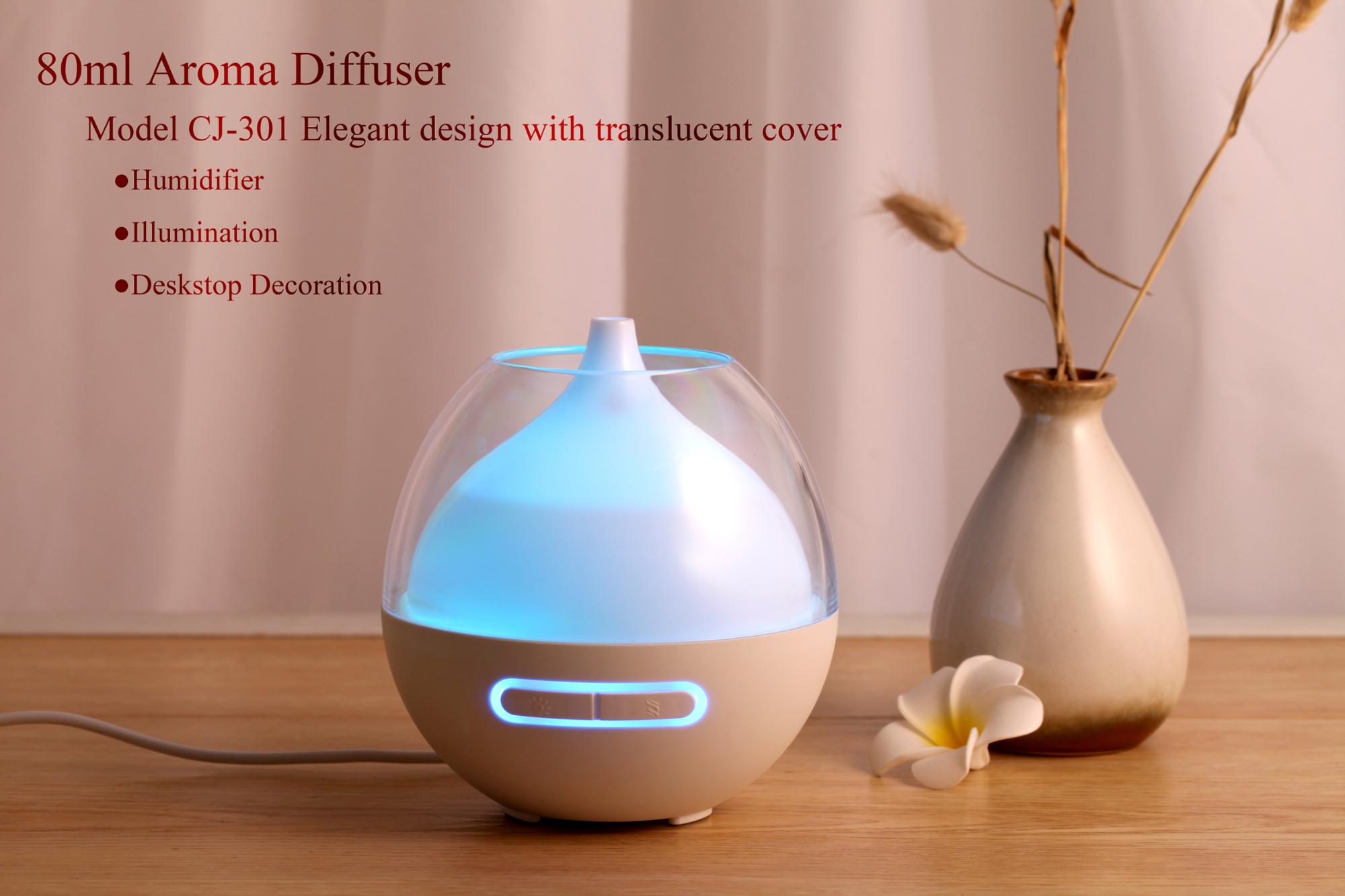 Home Gift Ultrosonic USB 80ml Essential Oil Diffuser Humidifier