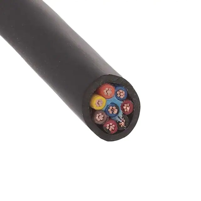 Alpha Wire M3833 BK005 CABLE 8COND 16AWG BLACK 100'