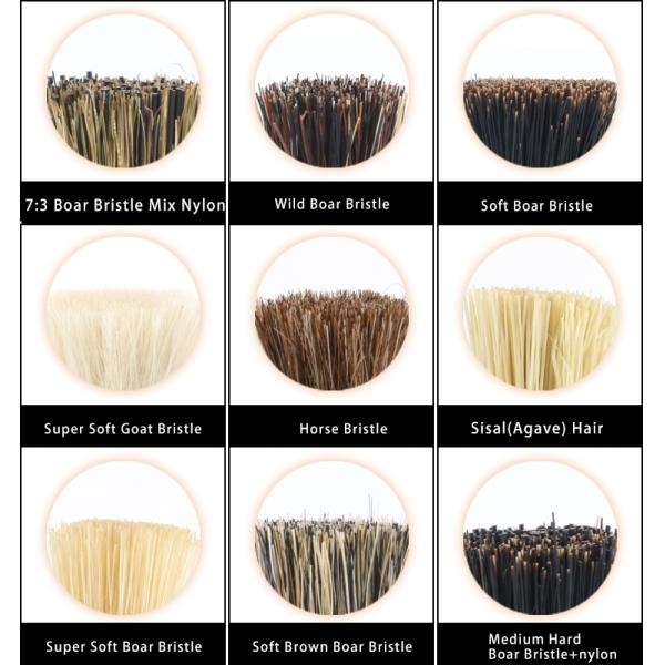360 Wave Brush with Boar Bristle and Wood Handle 50% Boar 50% Nylon