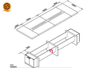 Wholesale OEM ODM Solid Surface Conference Table , 16 Person Conference Table from china suppliers