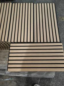 Wholesale PET Wooden Acoustic Slat Panels MDF Veneer Modern Soundproof Acoustic Wall Panel from china suppliers