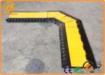Recycling Rubber Base Yellow Cover 5 Channel Cable Cover Ramp Wire Protection
