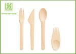Biodegradable Eco Friendly Cutlery Set Birch Wooden Forks And Knives 200mm