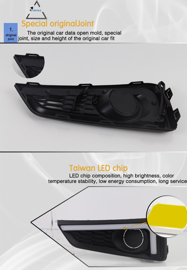 Led For Honda City 2015-2017 High Power Led Daytime Running Lamp Cob Drl Lights