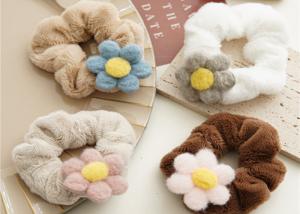 Wholesale influencers Winter woolen Sunflowers kids hair accessories scrunchie hair ring tie hair accessories spot wholesale from china suppliers