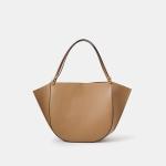 54cm 14cm Cowhide Shoulder Bag Niche Wide Strap Shoulder Bag