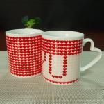 I Love You heat sensitive color changing mugs heart shape handle