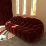 Luxury French Hotel Room Sofa Bubble Pumpkin Sofa