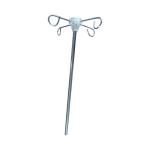 Hospital Bed Infusion Stand Plastic Metal Material Blue Color