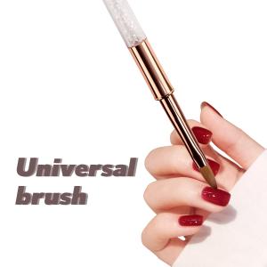 Wholesale Aluminum tube Size 8 Kolinksy Nail Brush Rose Gold OEM Crystal Nail Pen Brush from china suppliers