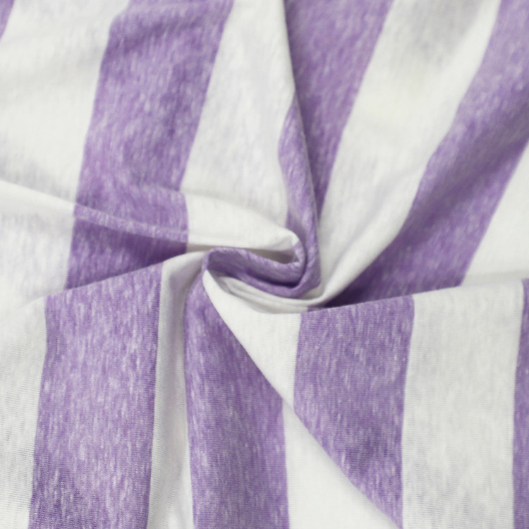 Light And Soft Comfortable Good Texture Striped Material Fabric For T-Shirt