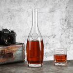 750ml Clear Blue Vodka Bottle for Brandy and Whiskey Spirits Alcohol