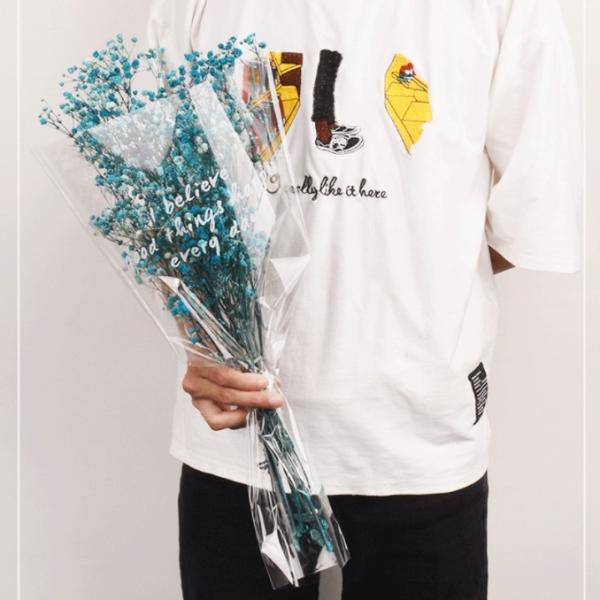Wholesale popular English flower bags, opp flower wrapping paper, rose bouquet