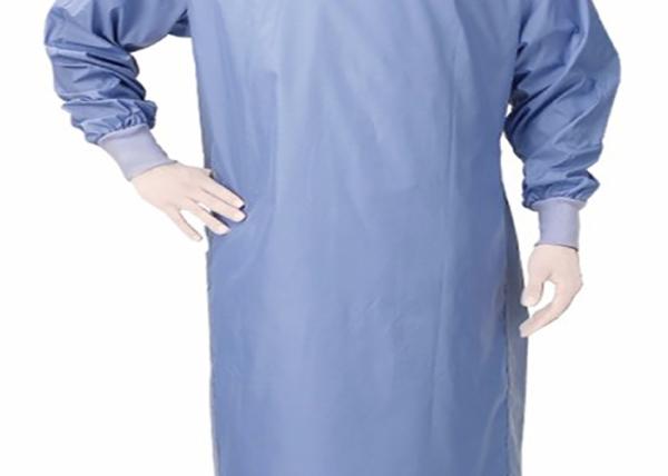 Disposable Reinforced Surgical Gown color Blue material Non-Woven Size