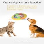 Yellow Blue Plastic Pet Planet Toy Ball Dog Flying Saucer