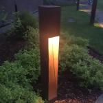 3000K Bollard Lighting Outdoor Corten Steel For Lawn
