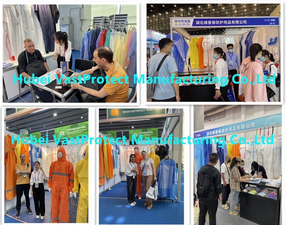 Sky Blue Disposable Lab Coats for Adults PPE Spp SMS 45GSM Splash-Proof Painting with Cuffs Collar Plastic Snaps 3 Pockets