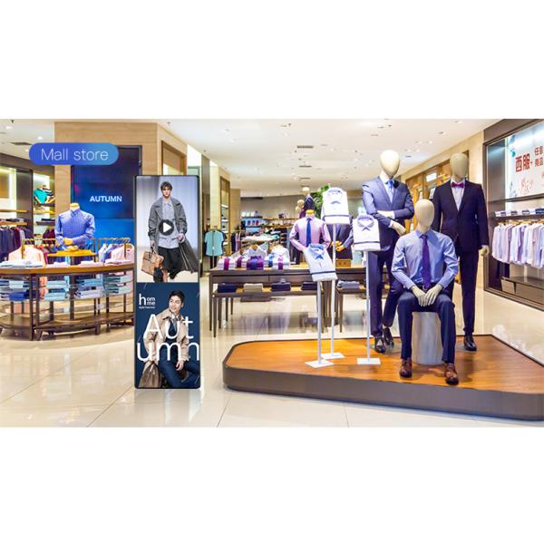 Indoor Media Player Digital Signage Poster Floor Standing Display Vertical Kiosk