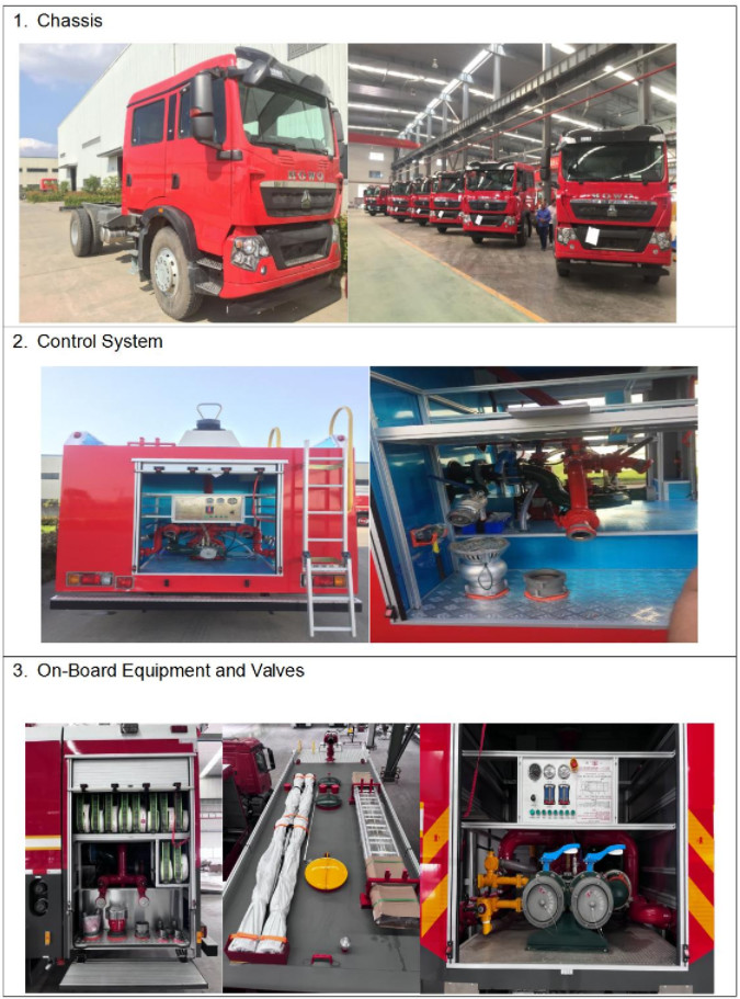 HOWO Double Cabin Forest Fire Truck 266HP With Water Foam 6000L Capacity