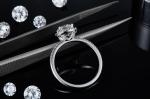 925 Sterling Silver Jewelry Diamond Moissanite Engagement Rings Round Shaped