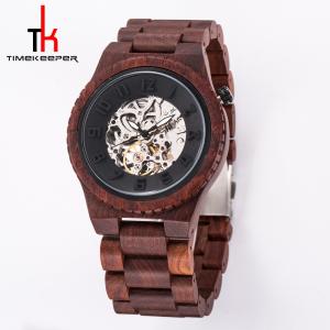 Wholesale Luxury Waterproof Wood Watch , Mechanical Wooden Automatic Watch from china suppliers