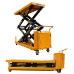 24V Battery 2 Ton Portable Scissor Lift Tables Max Height 1400mm