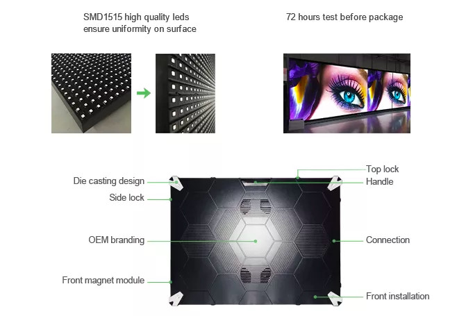 ODM Ultra Thin Indoor Fixed Led Display Screen For Advertising P1.2 P1.5 P1.6 P1.8