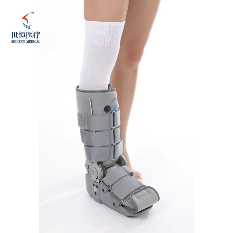 Black/grey color foot brace drop foot with airbag and chuck adjustable ankle foot brace