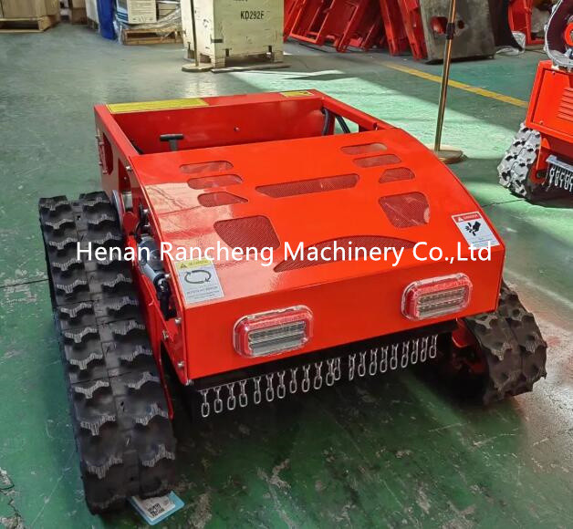 Crawler Type Four Wheel Hybrid Remote Control Lawn Mower 8HP Gasoline Engine
