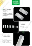Half Cut French Nail Tips ABS Plastic Material
