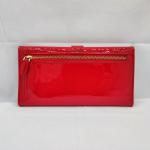 Fashion Card Purses Patent Real Leather Bifold Slim Wallet for Girls Ladies WA07