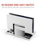 H PLATE Stainless Steel Brass Frameless Pivot Wall Mounted Shower Glass Door