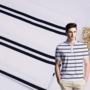 Wholesale Striped Yarn Dyed Shirt Fabric 220gsm Pure Cotton Sweat Absorbing Knitted Material from china suppliers