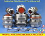 IP68 Waterproof Stainless Steel NPT Electrical Cable Glands with Silicone (Viton