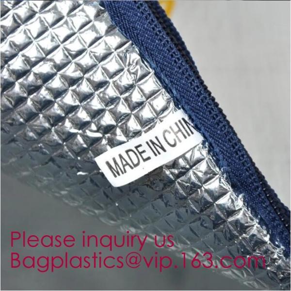 Outdoor square aluminum foil food thermal freezer cooler lunch insulation bag,Foil Cooler Bag Thermal Bag for Fruit Choc