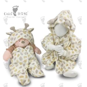 Wholesale 33cm Brown Newborn Infant Coat 100% Polyester Infant Cow Outerwears from china suppliers