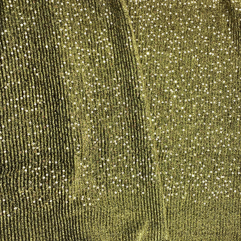 Classic 147cm Polyester Embroidered Sequin Mesh Fabric For Evening
