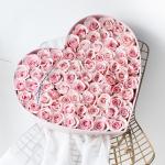 Rigid Paperboard Gift Boxes Matt Black Rose Packaging Florist Bouquet Box
