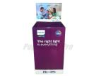 Household Led Light Simple Cardboard Dump Bins for Merchandising at Retail