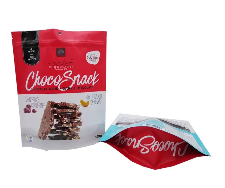 Heat Seal Food Grade Custom Printed Foil Bags Food Storage Zipper Packaging Bag Food Stand Up Bag