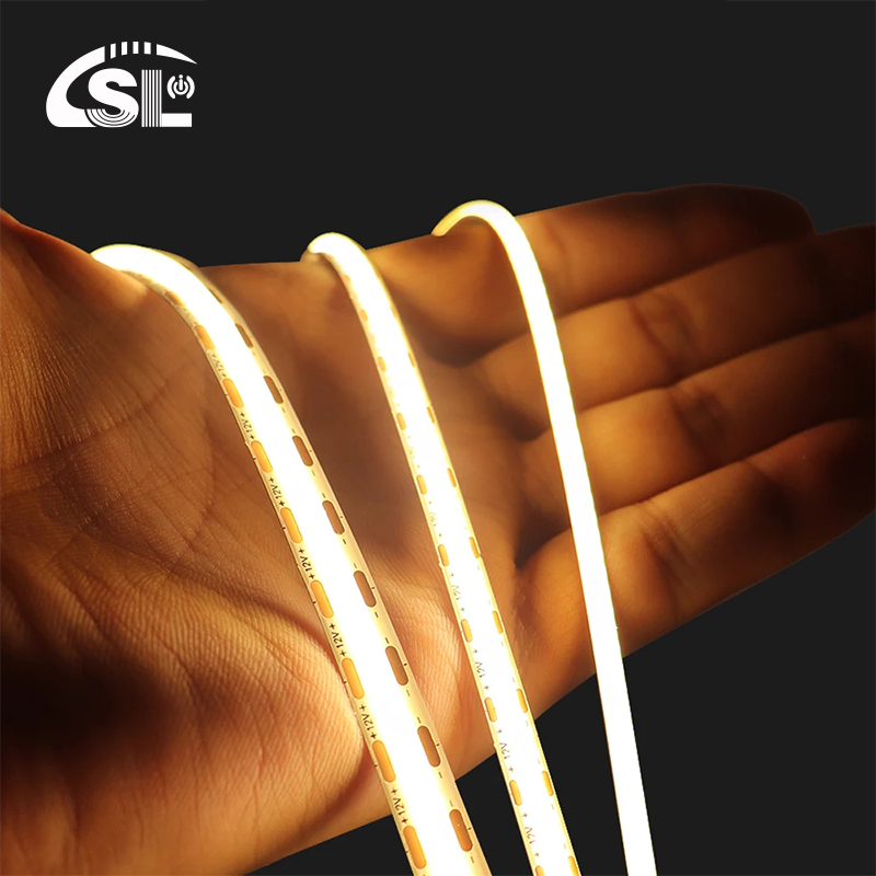 High Brightness DC12V24V 8mm10mm 480Leds 3000K Warm COB Led Strip Light NO-Waterproof