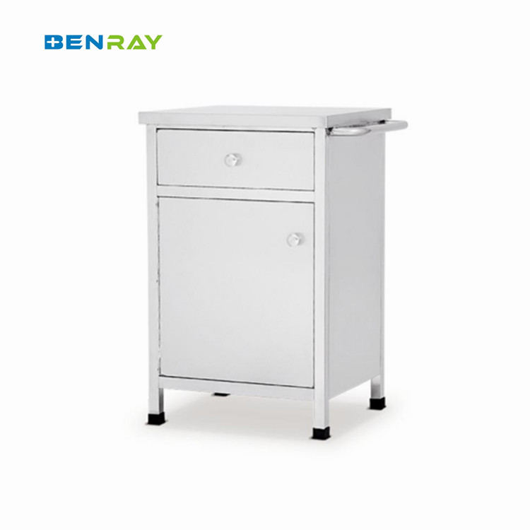 Hospital Stainless Steel Medical Bed Side Cabinet Locker For Medical Facilities