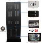 Airport 65 Inch Digital Kiosks Touch Screen Floor Stand Metal Case Aluminum